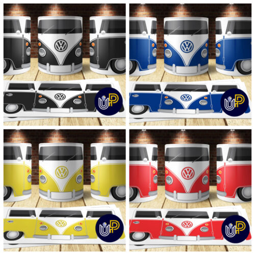 Plantillas para Tazas - Diseño VW Kombi. - Imagen 2