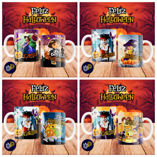 Plantillas para Tazas - Diseño Felíz Halloween. - Imagen 2