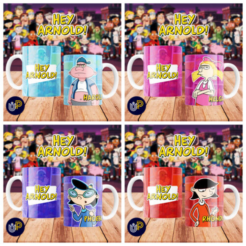 Plantillas para Tazas - Diseño Hey Arnold!. - Imagen 2