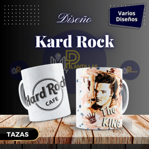 Plantillas para Tazas - Diseño Hard Rock.