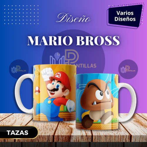 Plantillas para Tazas - Diseño Mario Bross.