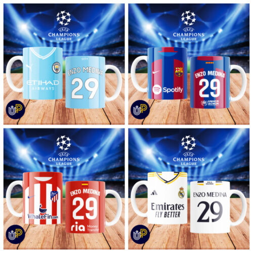 Plantillas para Tazas - Diseño Clubes Europeros 2023/2024. - Imagen 4