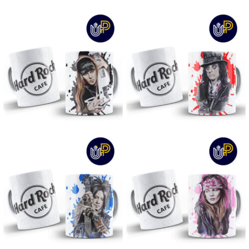 Plantillas para Tazas - Diseño Hard Rock. - Imagen 4