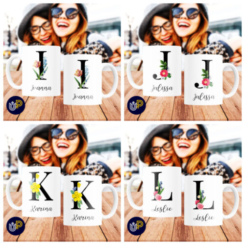 Plantillas para Tazas - Diseño Iniciales para Mujer - Imagen 2