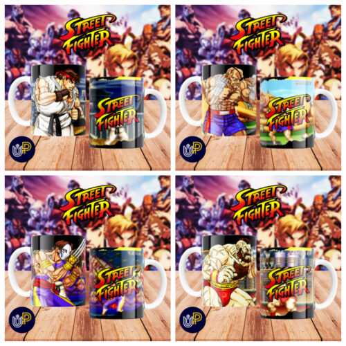 Plantillas para Tazas - Diseño Street Fighter. - Imagen 2