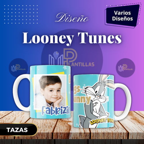 Plantillas para Tazas - Diseño Looney Tunes.