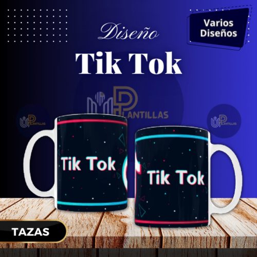 Plantillas para Tazas - Diseño TikTok.