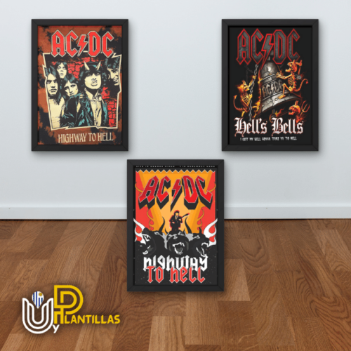 Plantillas para Cuadros - Diseño AC DC. - Imagen 4