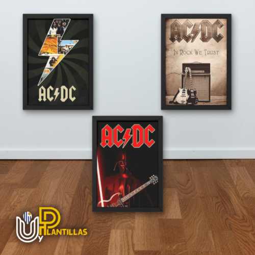 Plantillas para Cuadros - Diseño AC DC. - Imagen 3