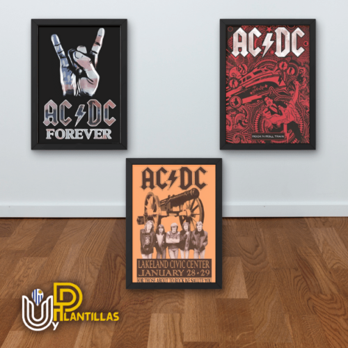 Plantillas para Cuadros - Diseño AC DC. - Imagen 2