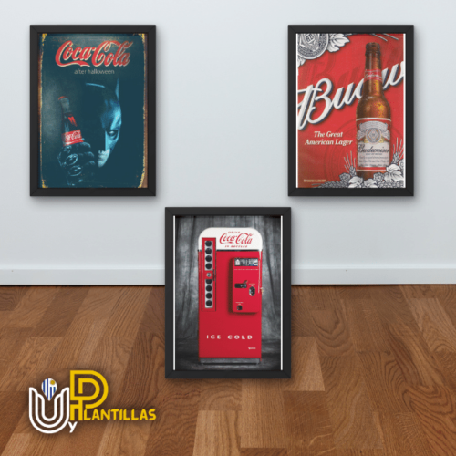 Plantillas para Cuadros - Diseño Retro Bebidas. - Imagen 4