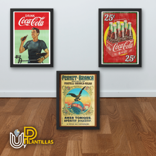 Plantillas para Cuadros - Diseño Retro Bebidas. - Imagen 5