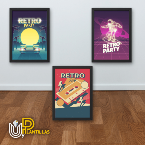 Plantillas para Cuadros - Diseño Retro Discoteca. - Imagen 3