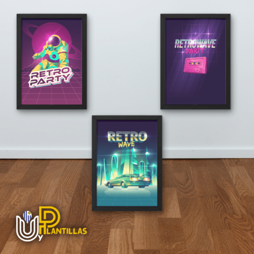 Plantillas para Cuadros - Diseño Retro Discoteca. - Imagen 2