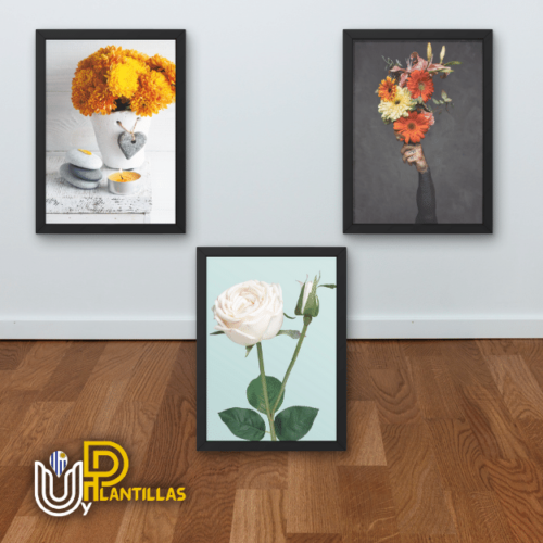 Plantillas para Cuadros - Diseño Flores. - Imagen 4