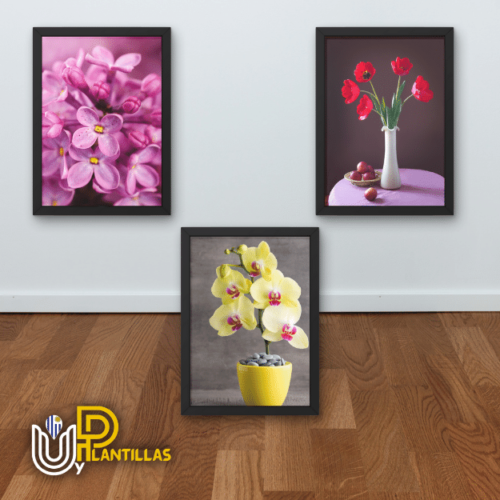 Plantillas para Cuadros - Diseño Flores. - Imagen 2
