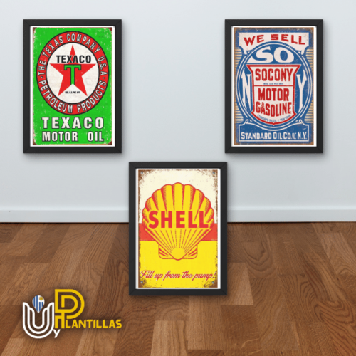Plantillas para Cuadros - Diseño Retro Garage. - Imagen 4