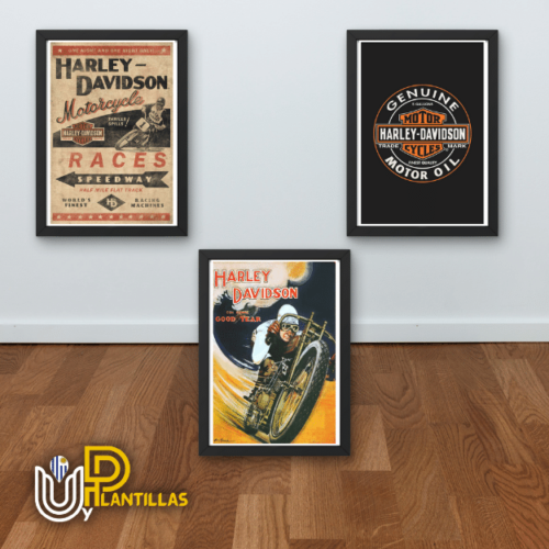 Plantillas para Cuadros - Diseño Harley Davidson. - Imagen 4