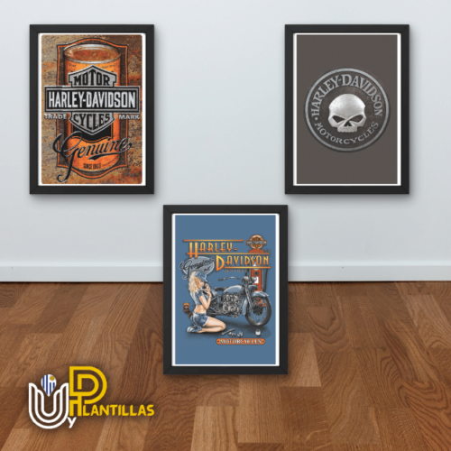 Plantillas para Cuadros - Diseño Harley Davidson. - Imagen 3