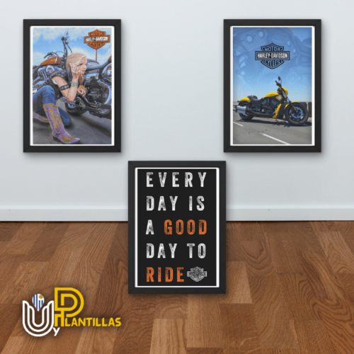 Plantillas para Cuadros - Diseño Harley Davidson. - Imagen 2