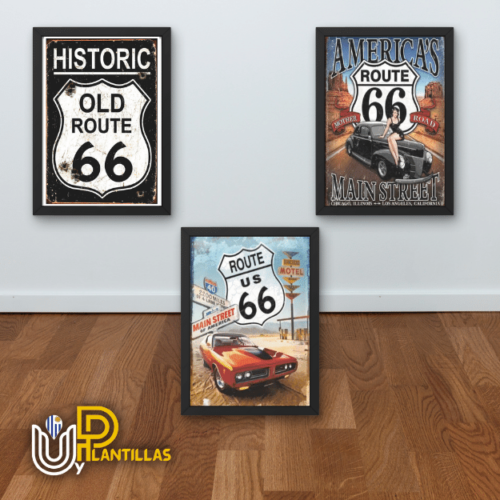 Plantillas para Cuadros - Diseño Route 66. - Imagen 4