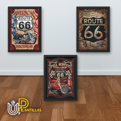 Plantillas para Cuadros - Diseño Route 66. - Imagen 3