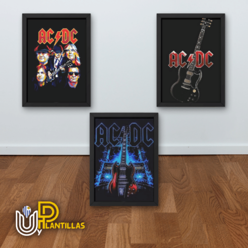 Plantillas para Cuadros - Diseño AC DC. - Imagen 5