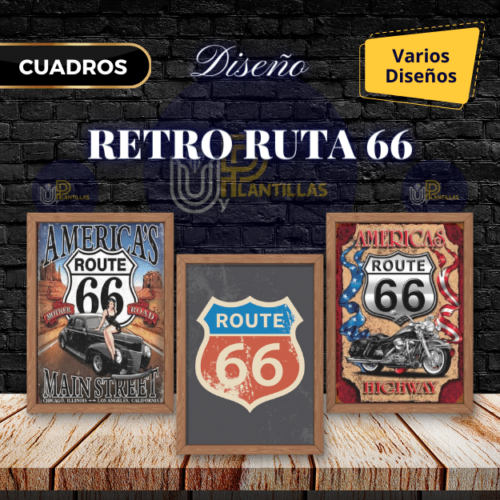 Plantillas para Cuadros - Diseño Route 66.