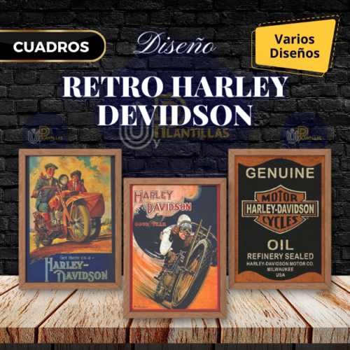 Plantillas para Cuadros - Diseño Harley Davidson.