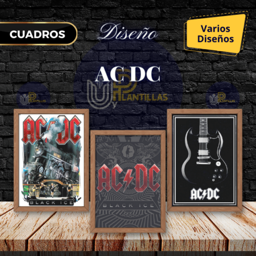 Plantillas para Cuadros - Diseño AC DC.