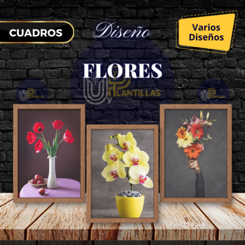 Plantillas para Cuadros - Diseño Flores.