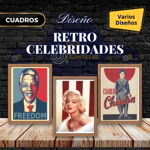 Plantillas para Cuadros - Diseño Retro Celebridades.