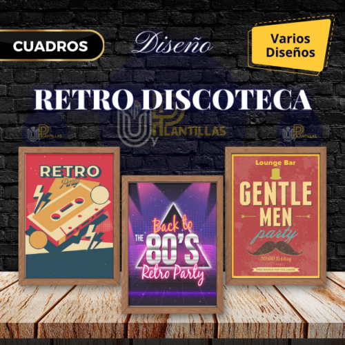 Plantillas para Cuadros - Diseño Retro Discoteca.
